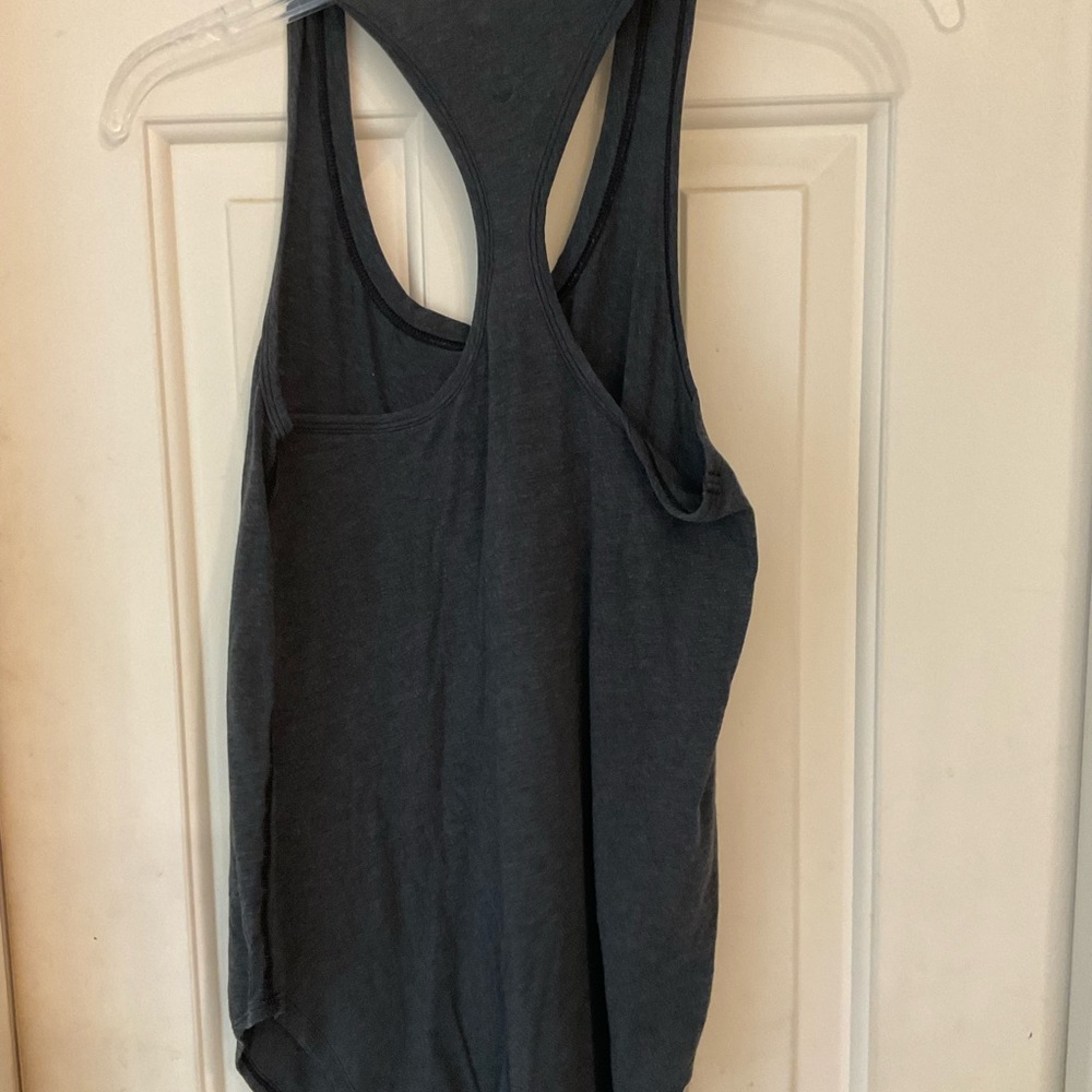 LuLuLemon Athletic Racer Tank, Charcoal, lightweight, Good Condition, Sz S - Picture 6 of 11